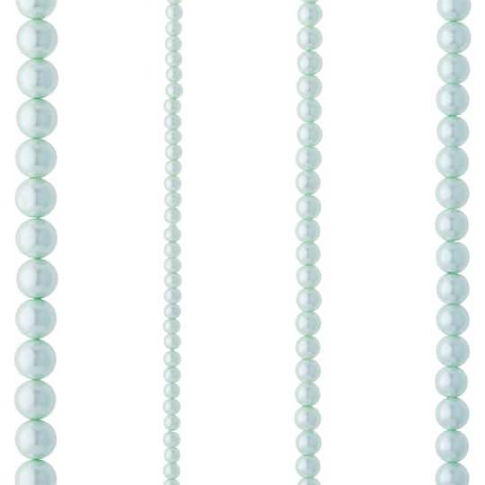 Aqua Matte Glass Pearl Round Beads by Bead Landing&#x2122;